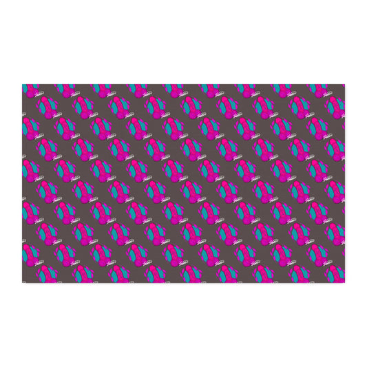 Combed Cotton Prima Fabric - Retro Neon Abstract Pattern by the Yard
