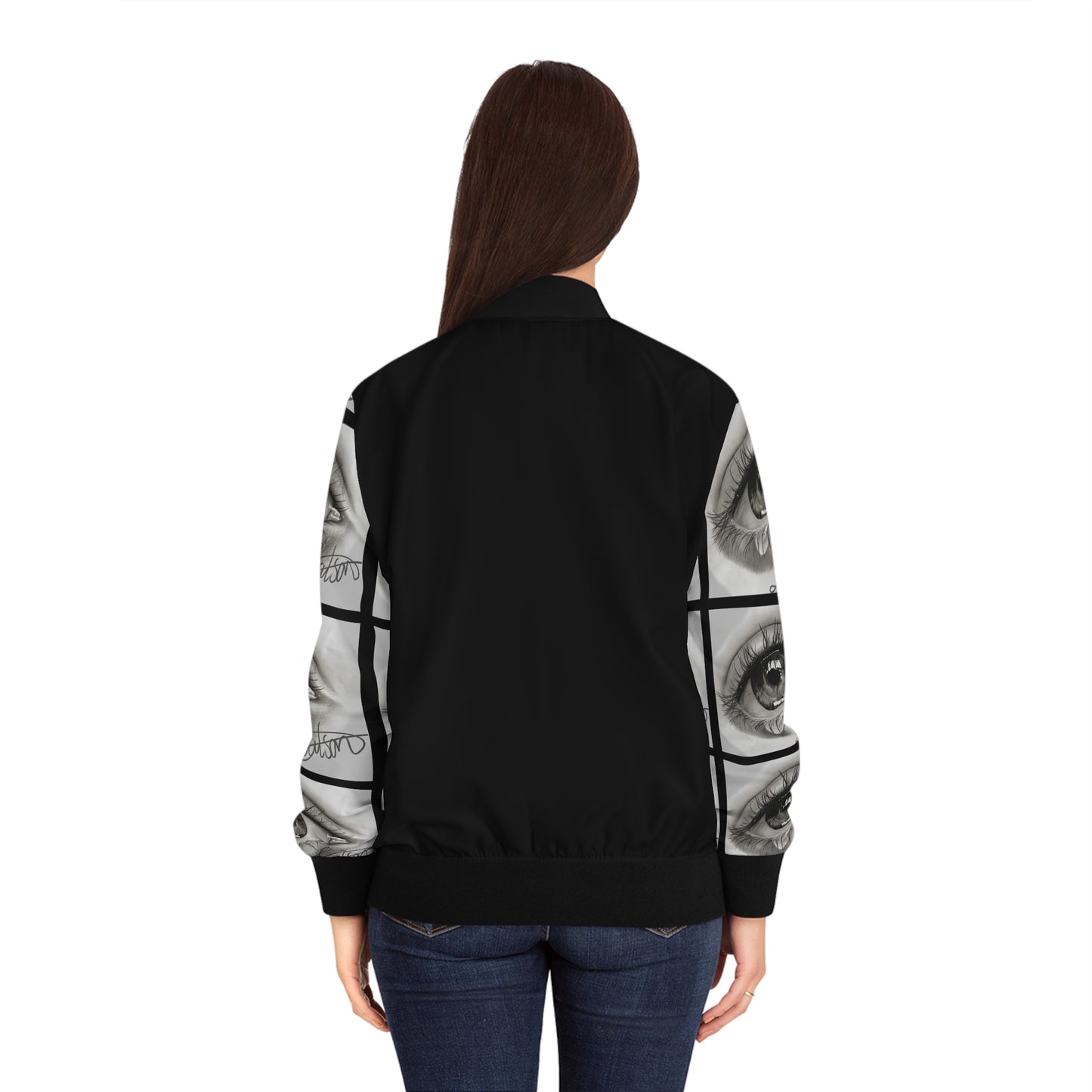 Augapfel-Ärmel-Bomberjacke