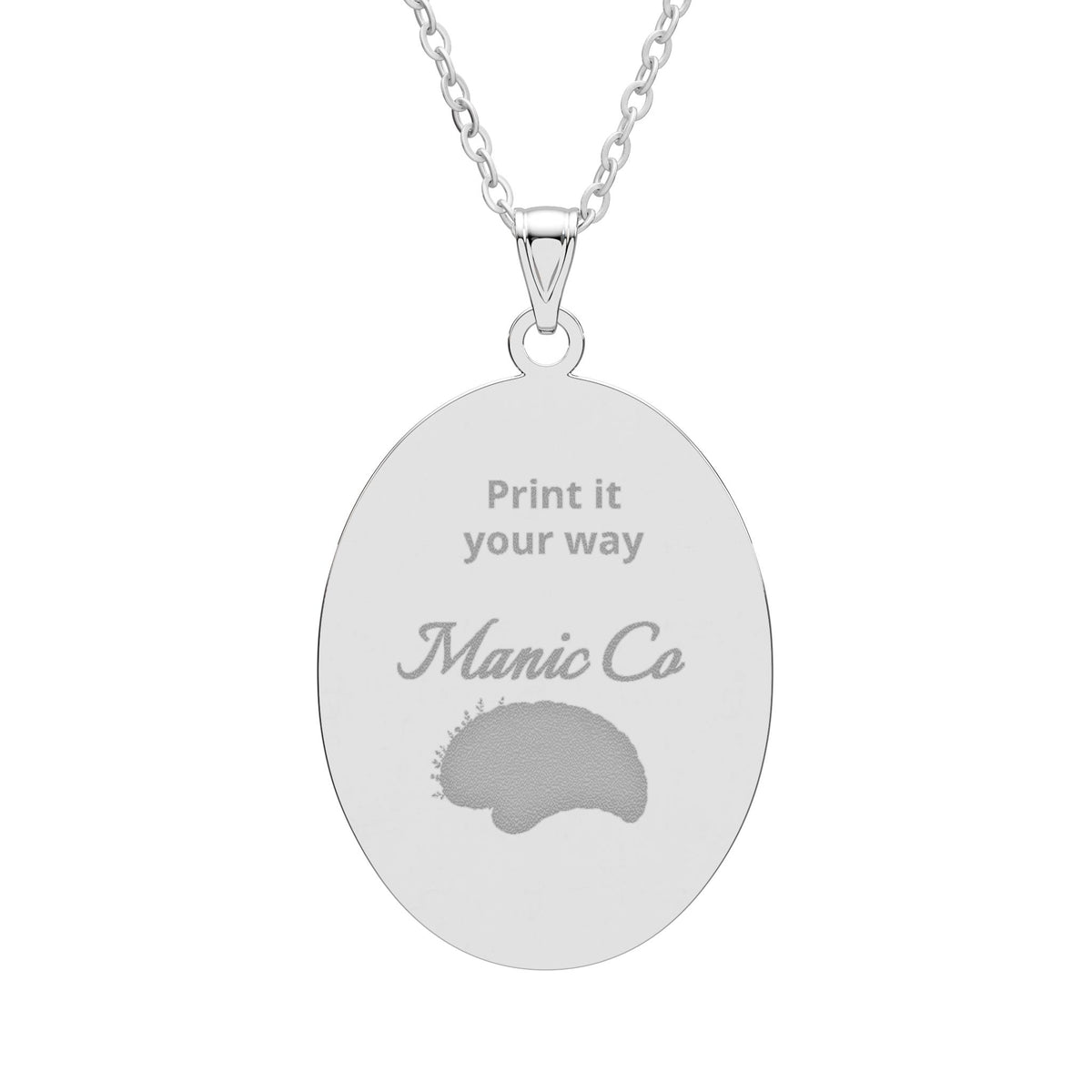Personalised Oval Pendant Necklace