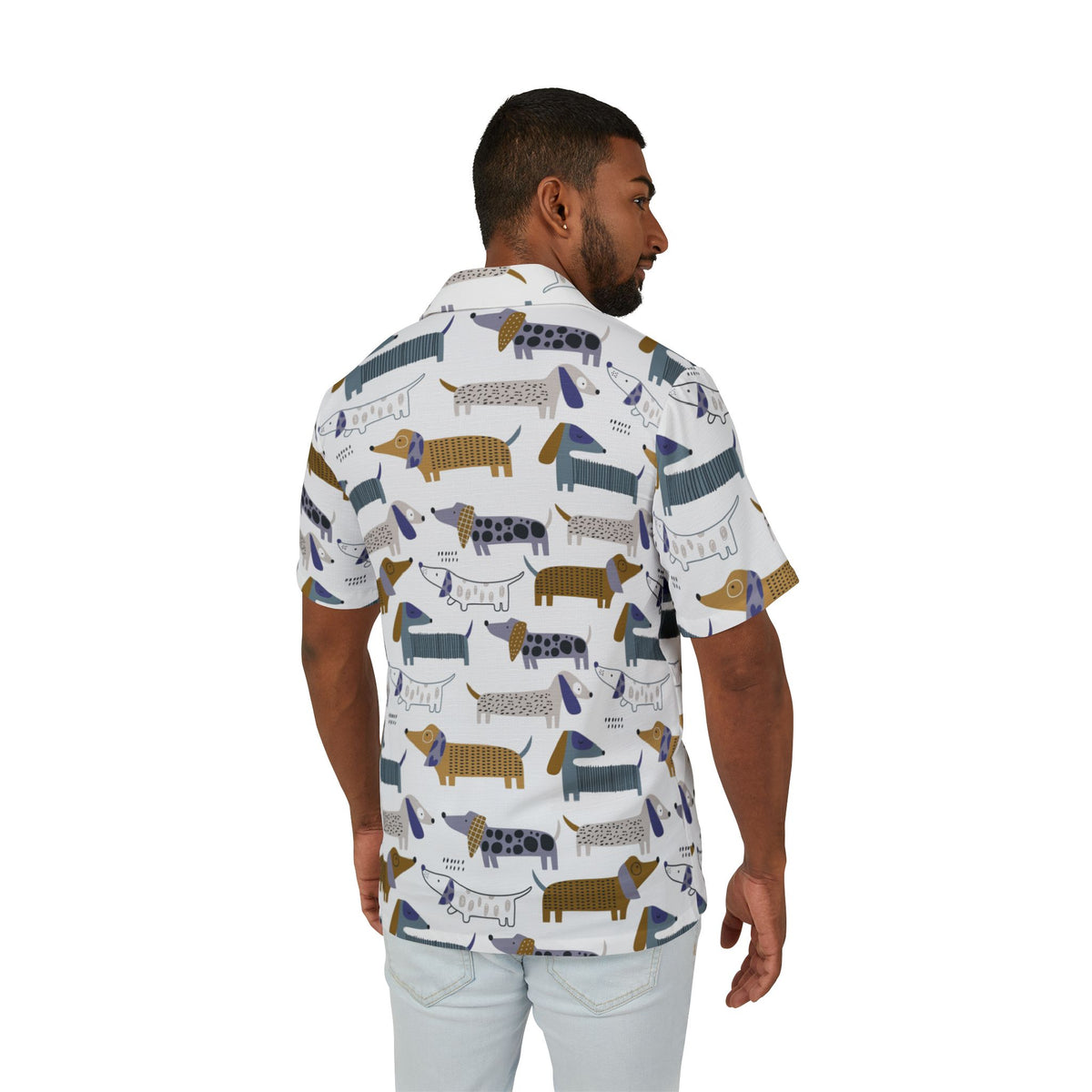 Sausage Dog All-Over Print Hawaiian Shirt