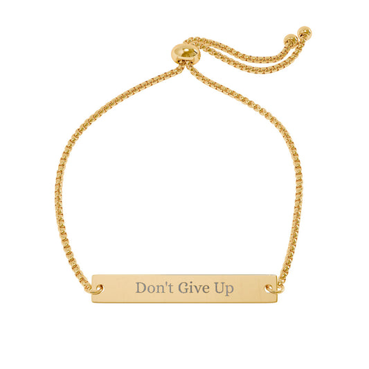 Adjustable Flat Bar Bracelet (Engraving)