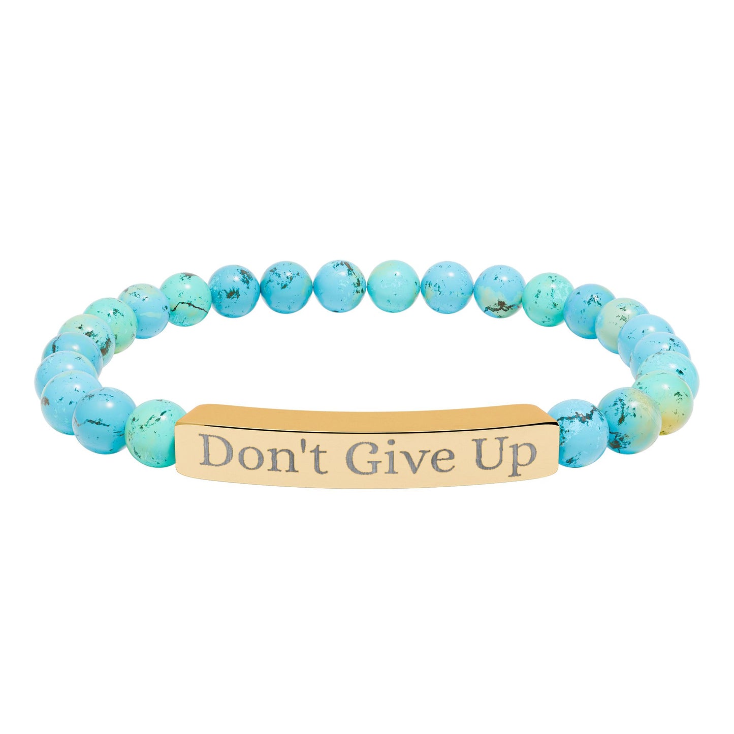 Armband aus Natursteinen mit Gravur
