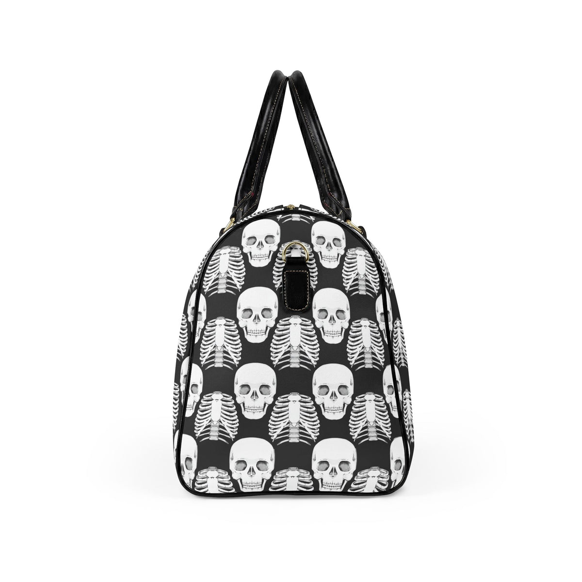 Skull Faux Leather Travel Bag