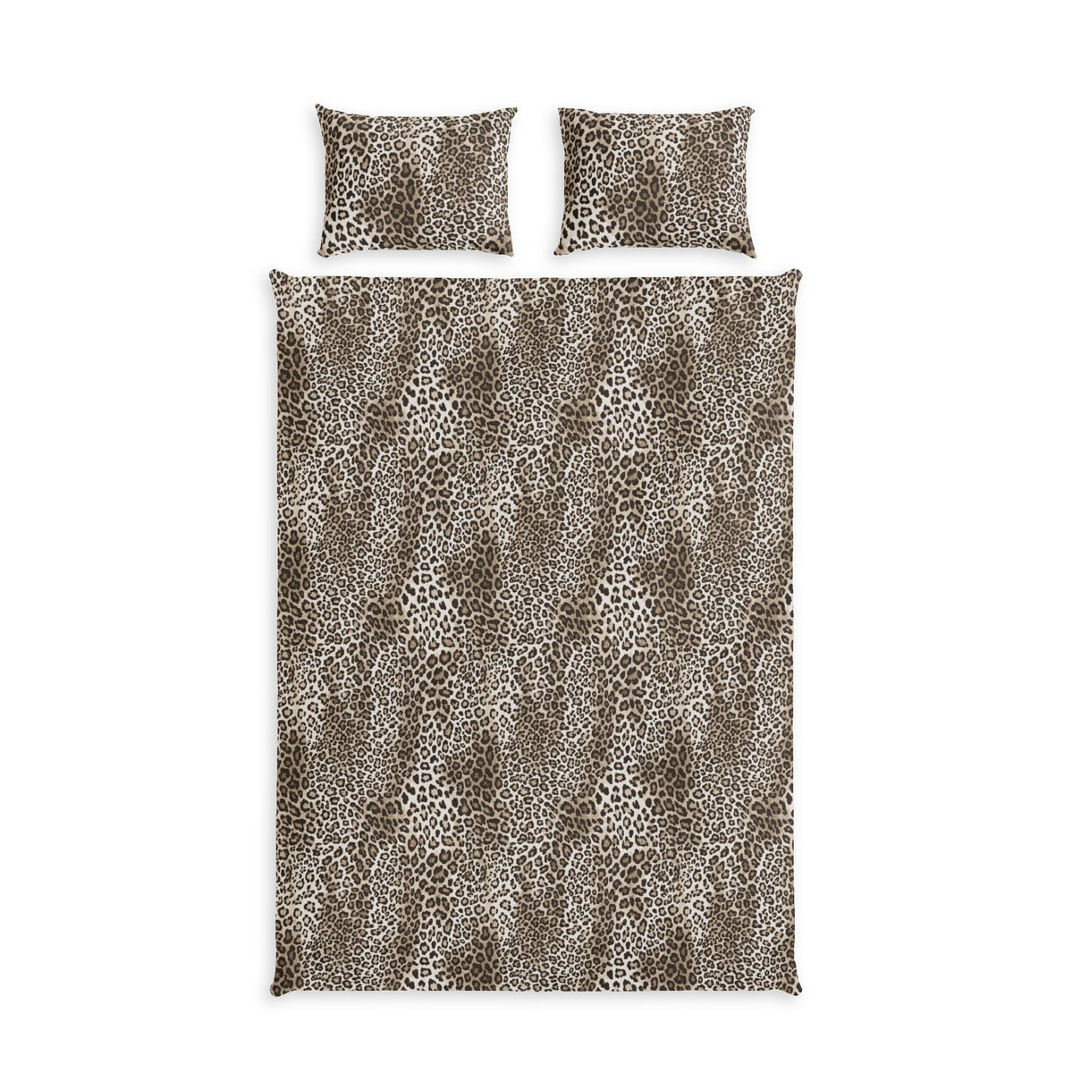 Neutral Leopard Print Cotton Duvet Cover Set