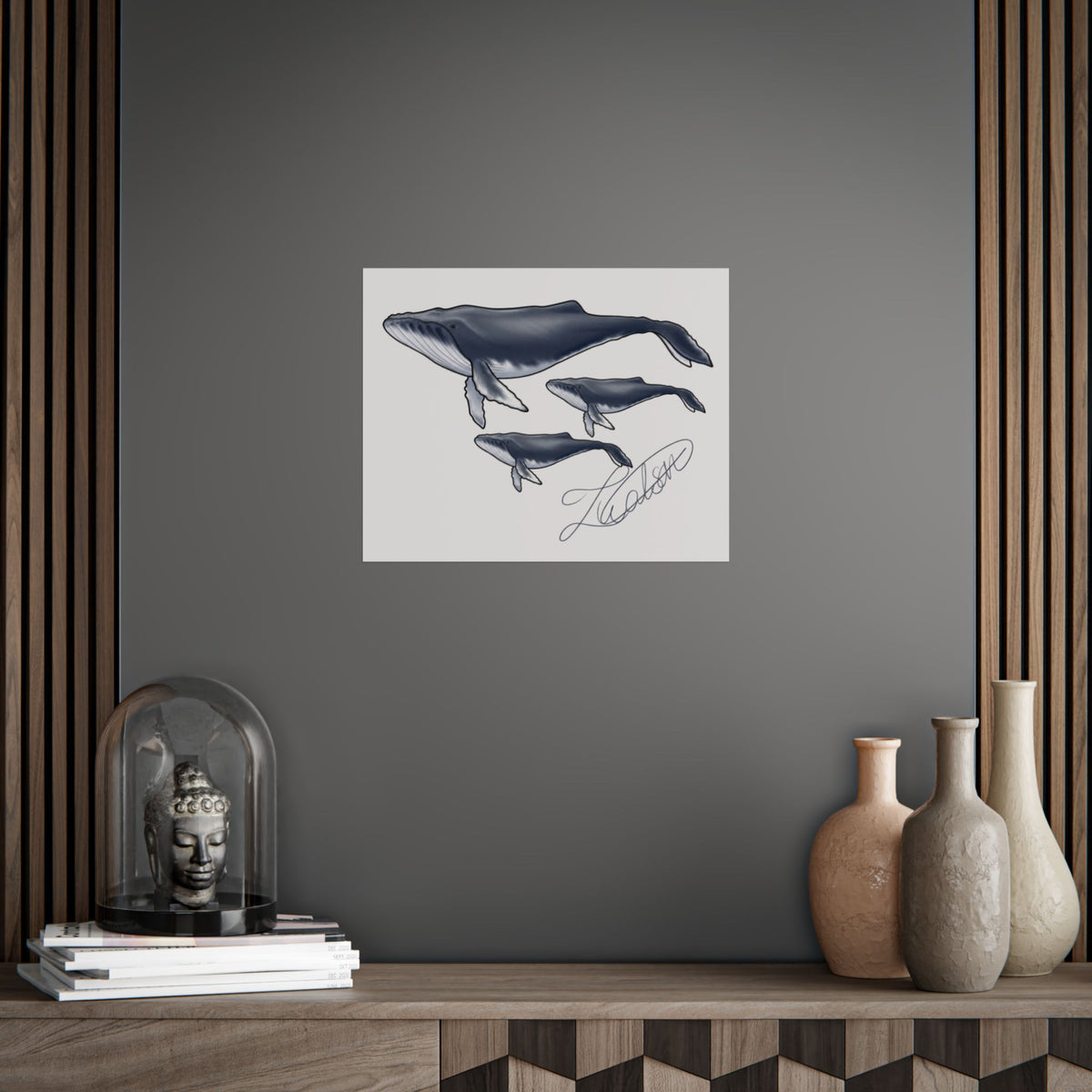 Whale Family Unframed Poster