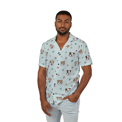 Bulldog All-Over Print Hawaiian Shirt