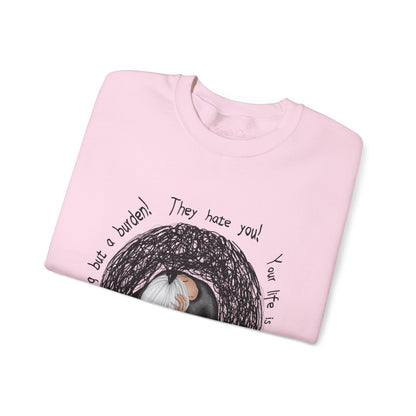 Don't Listen to the Voices Illustrated Crewneck