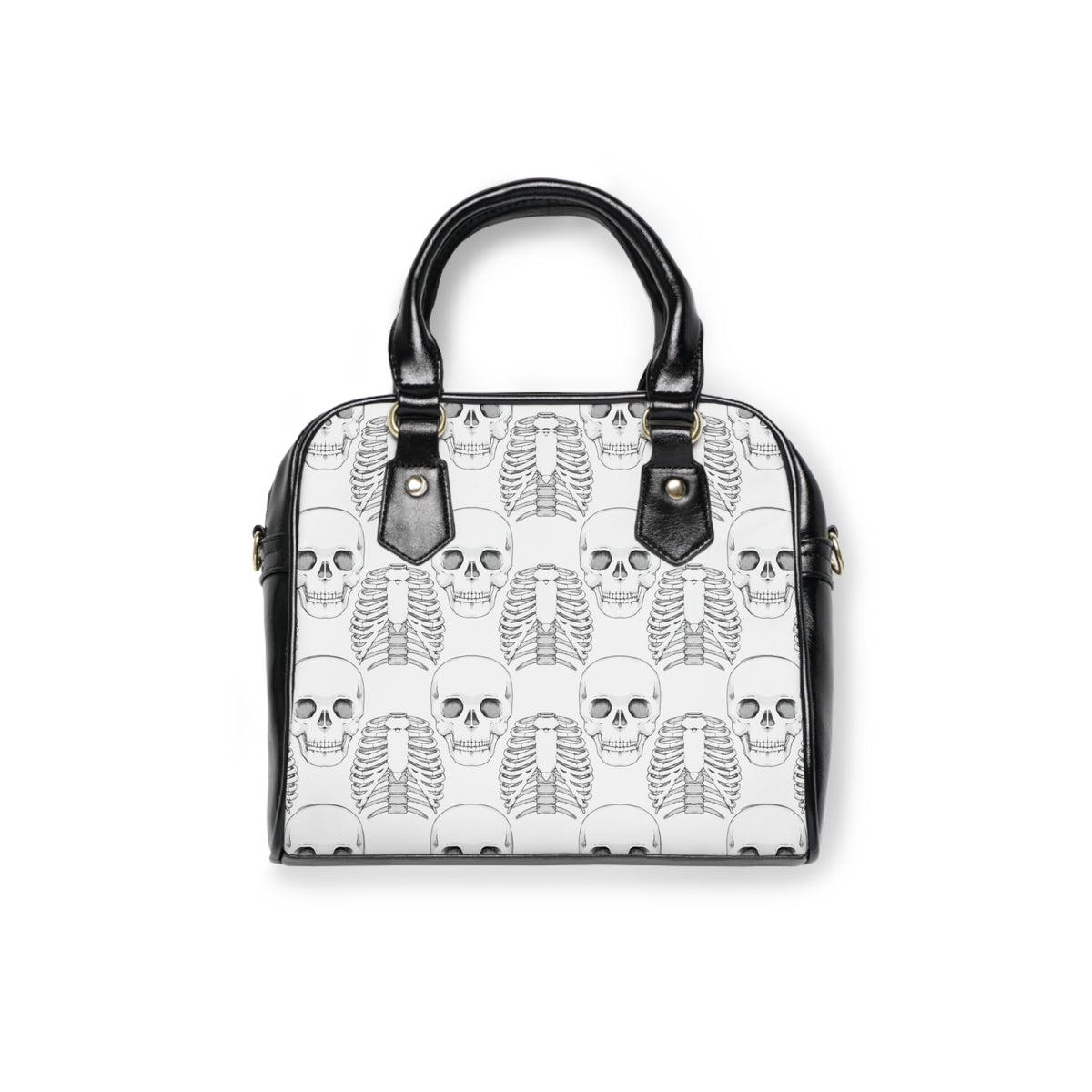 White Skull Shoulder Handbag