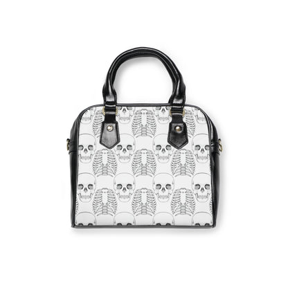 White Skull Shoulder Handbag