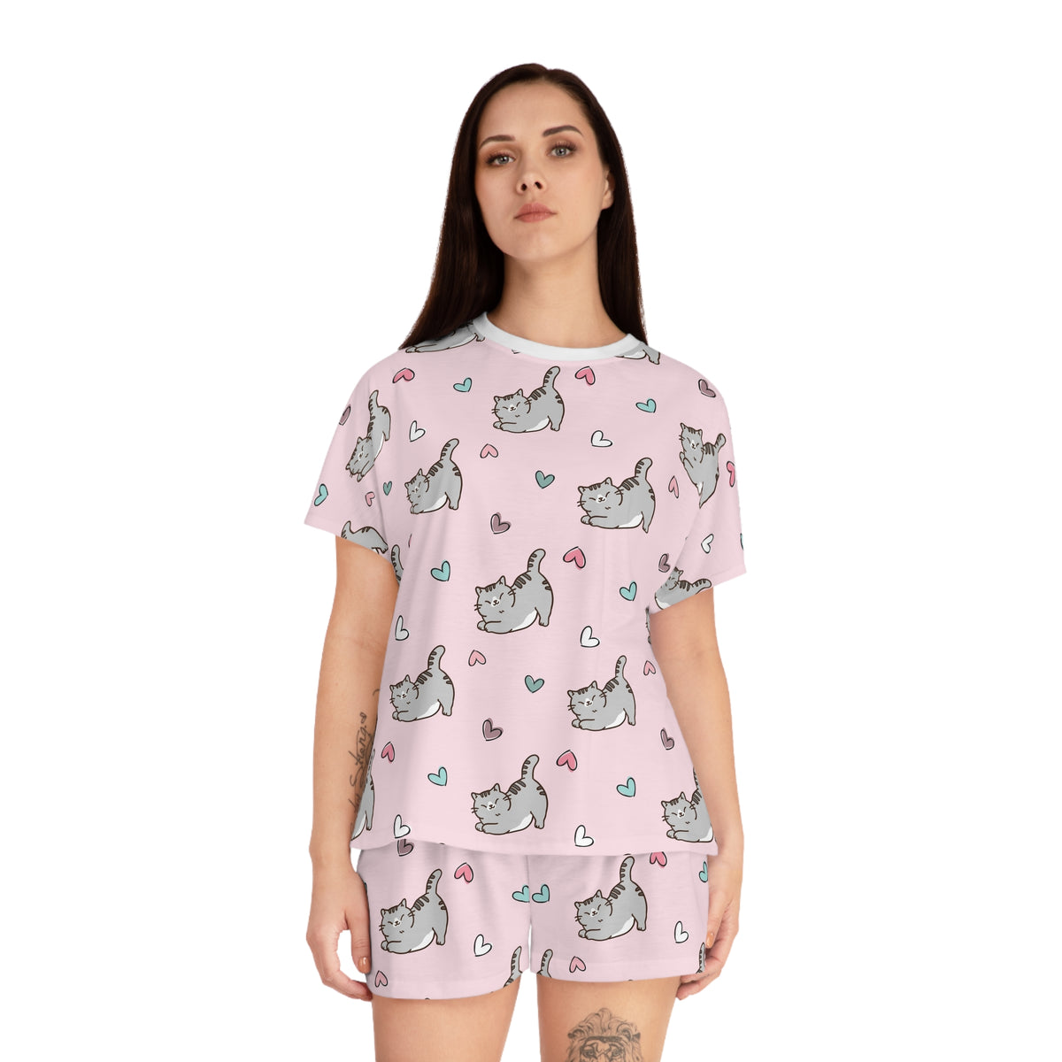 Cat Women's All-Over Print Pajama Set
