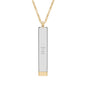 Hidden Message Sliding Blank Bar Necklace (Engraving)