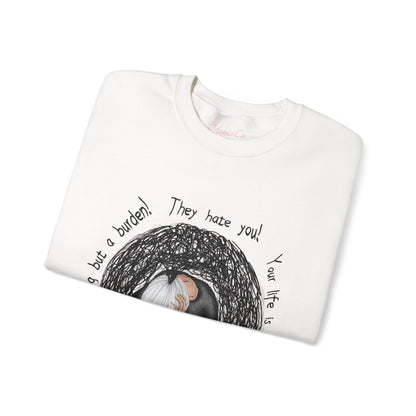 Don't Listen to the Voices Illustrated Crewneck