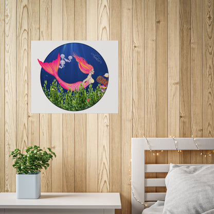 Mermaid Underwater Fantasy Unframed Poster