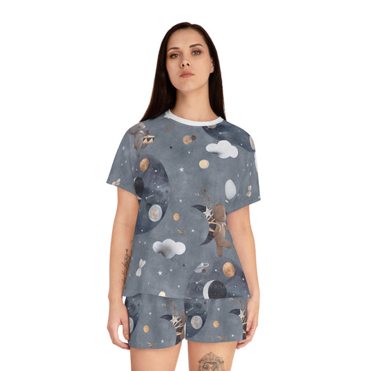 Space Women's All-Over Print Pajama Set