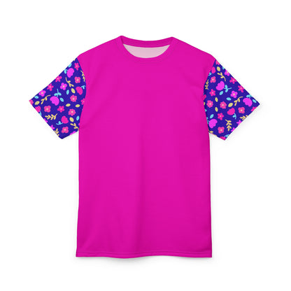 Floral Sleeve All-Over Print Tee