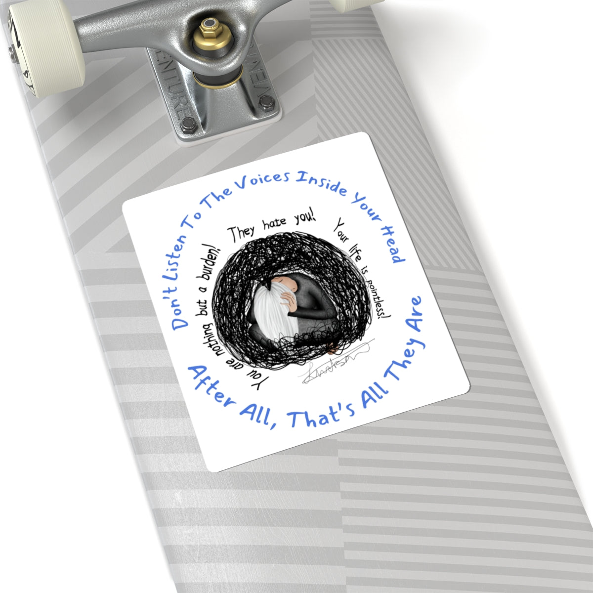 Dark Thoughts Mental Health Artwork Sticker