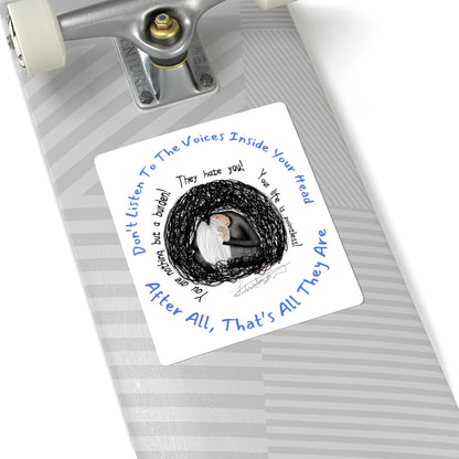 Dark Thoughts Mental Health Artwork Sticker