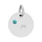 Birthstone Circle Charm (Engraving)