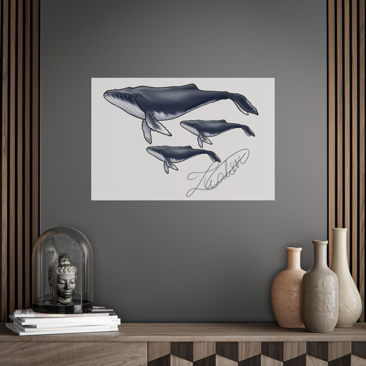 Whale Family Unframed Poster