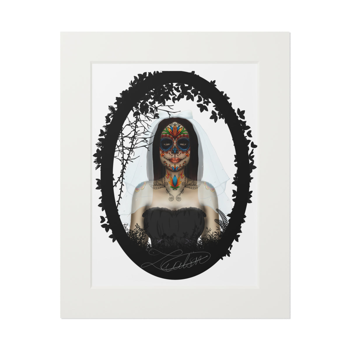 Dawn of the Dead Fine Art Print with Paper Mat Frame