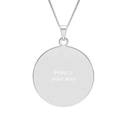 Round Border Photo Pendant