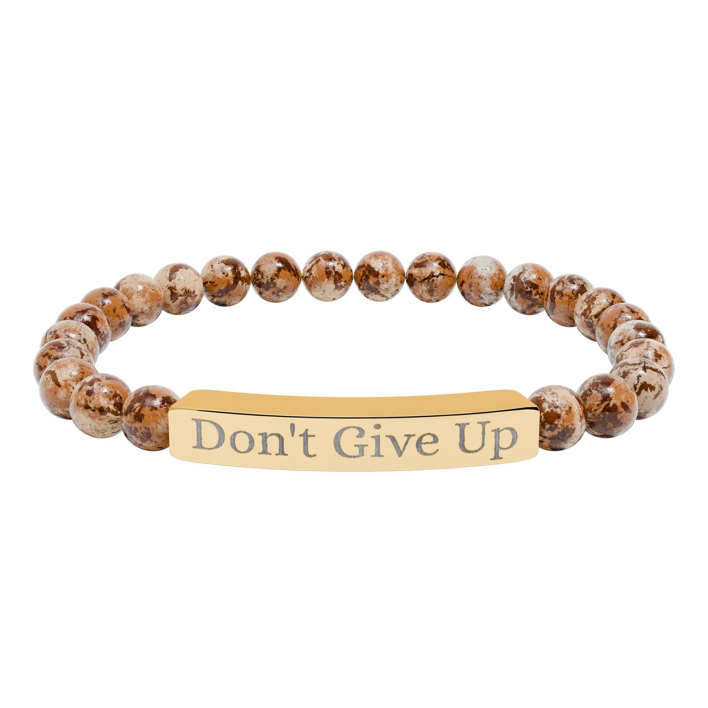 Armband aus Natursteinen mit Gravur