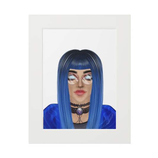 I’m Blue Fine Art Print with Paper Mat Frame