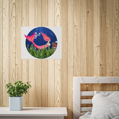 Mermaid Underwater Fantasy Unframed Poster