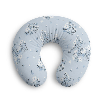 Blue Flowers Nursing Pillow Cover