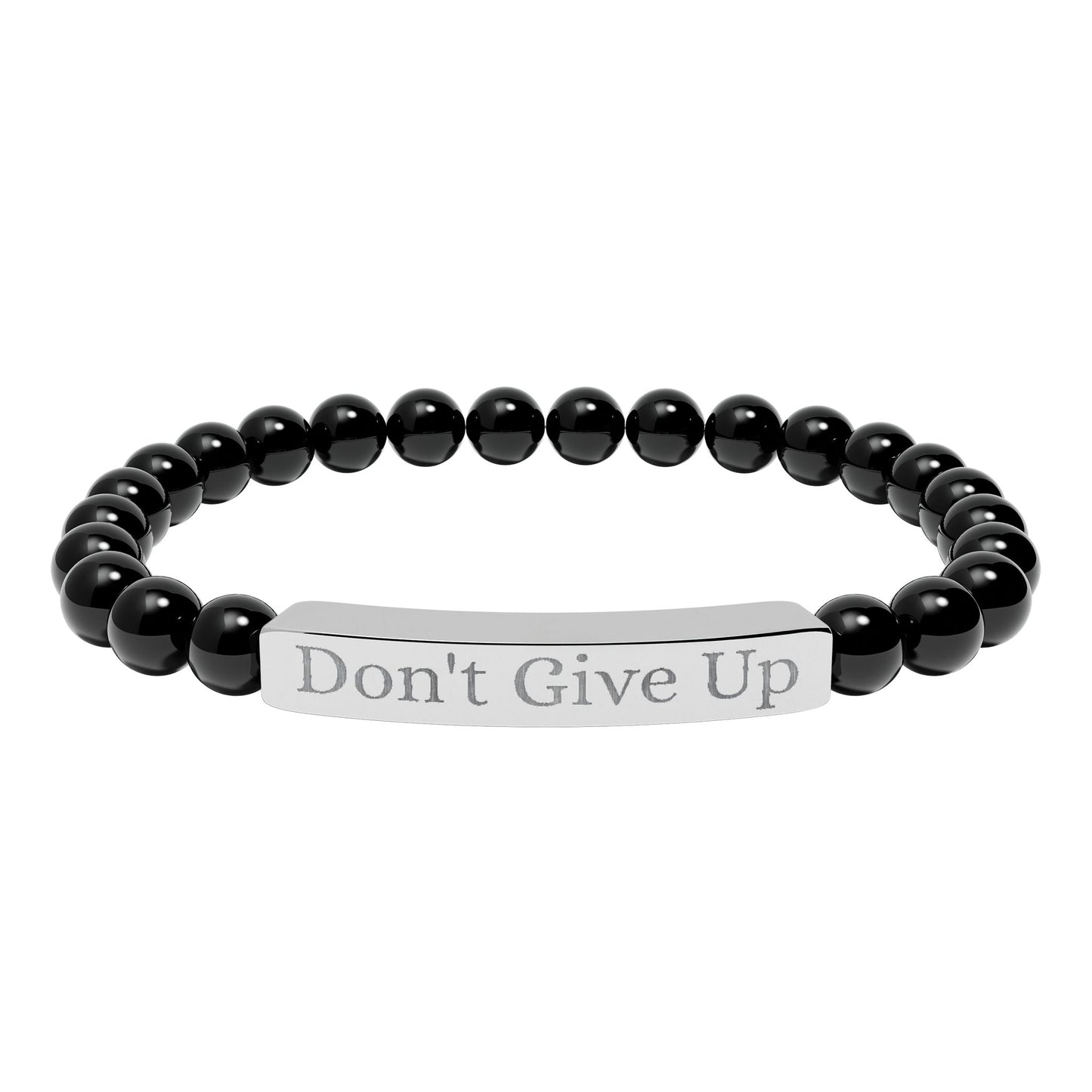 Armband aus Natursteinen mit Gravur