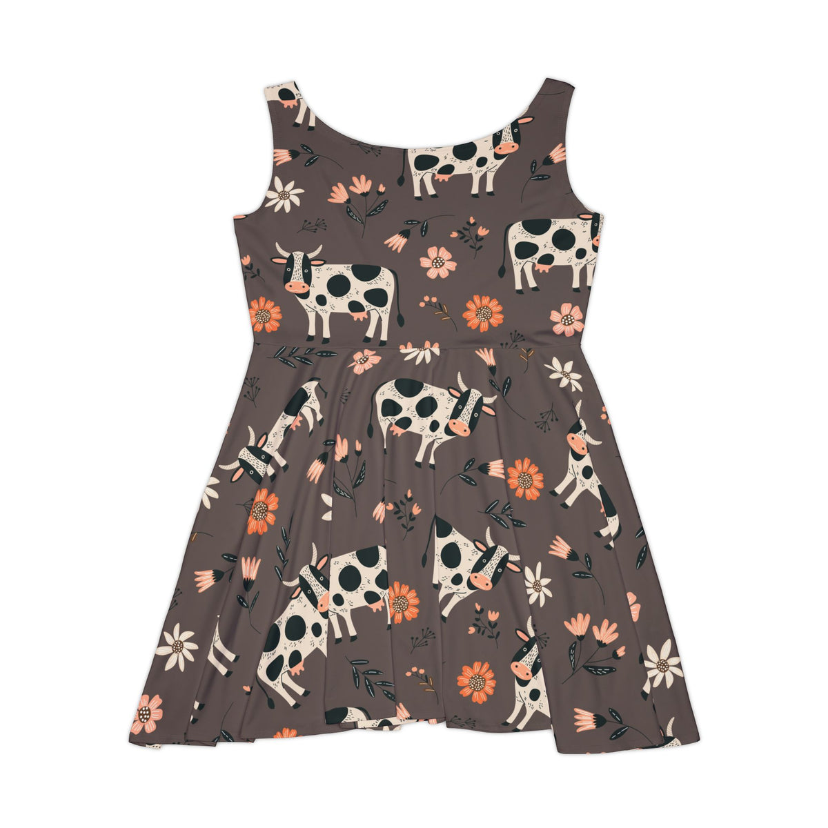 Cows in a Meadow Women's All-Over Print Skater Dress
