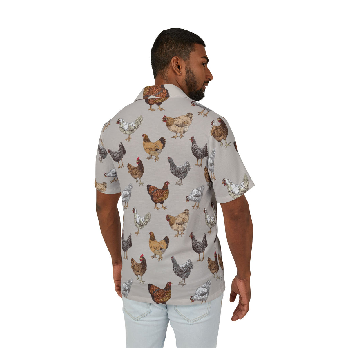 Chicken All-Over Print Hawaiian Shirt