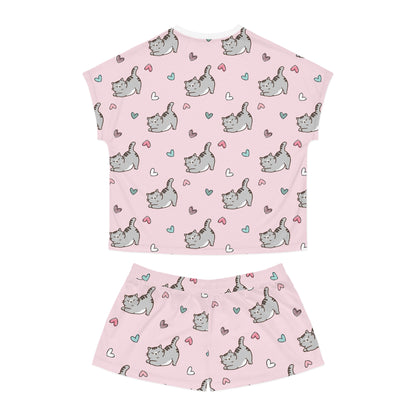 Cat Women's All-Over Print Pajama Set