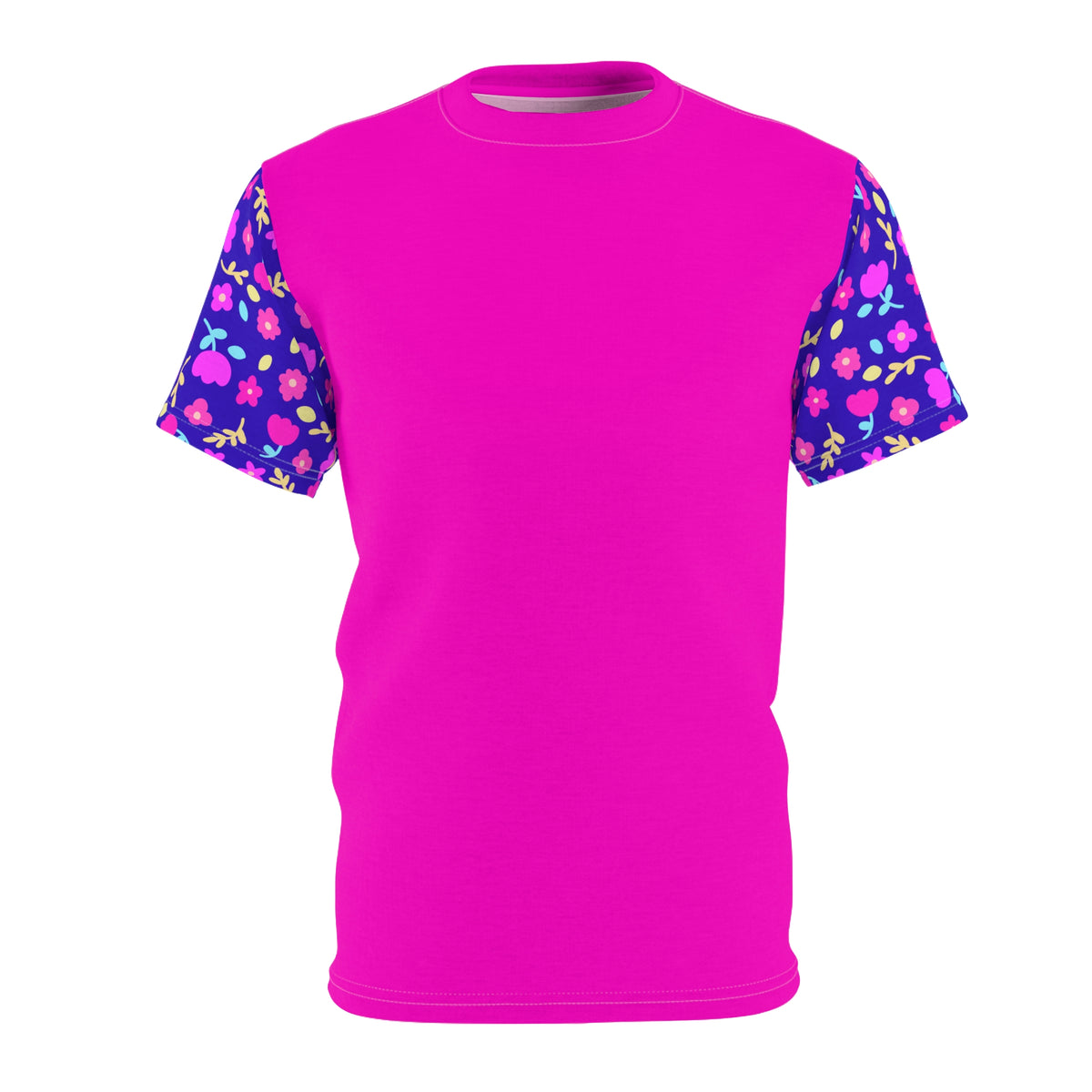 Floral Sleeve All-Over Print Tee