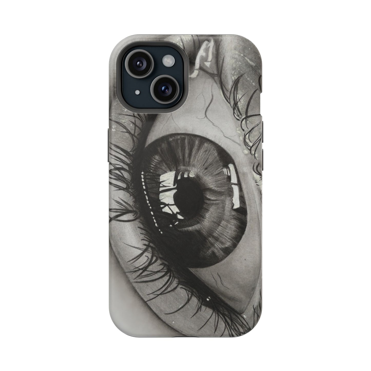 Augen-Illustration Magnetische Stoßfeste Handyhülle