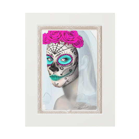 Dawn of the Dead Bride Fine Art Print with Paper Mat Frame
