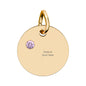 Birthstone Circle Charm (Engraving)