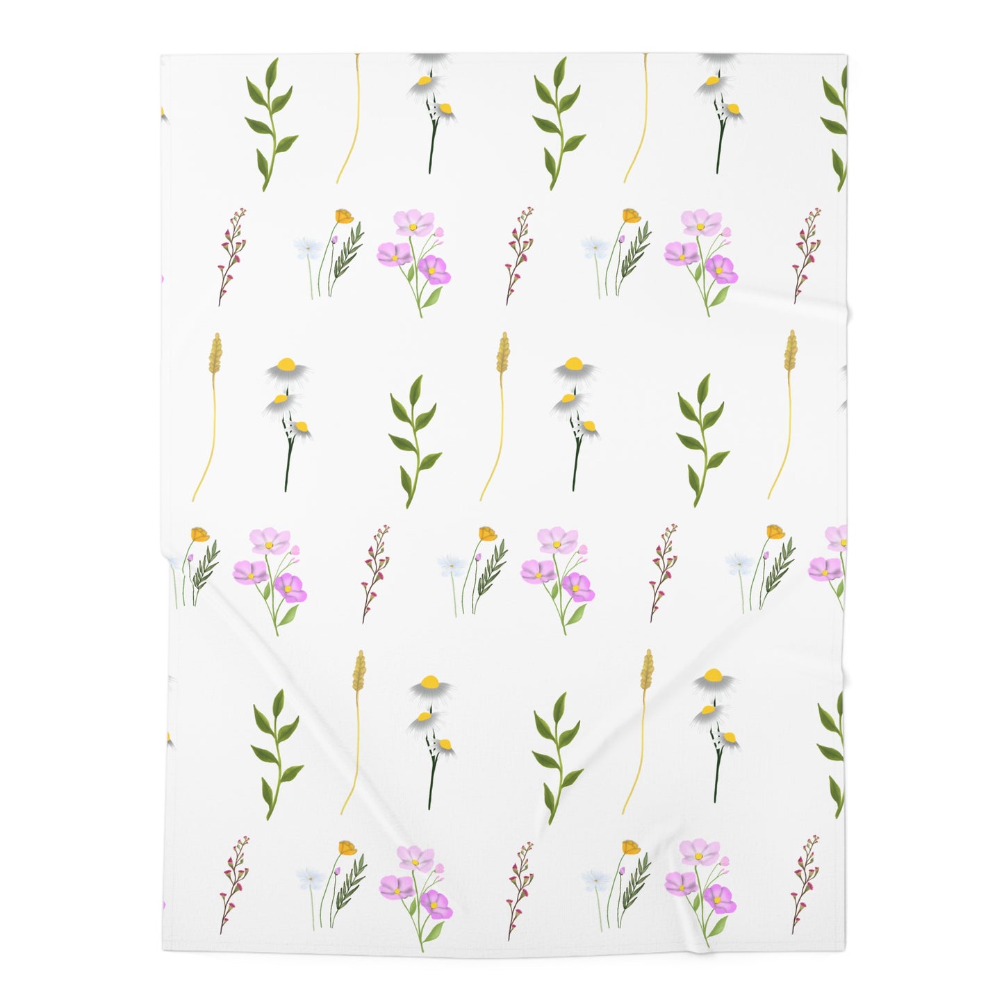 Florale Wiesen-Baby-Puckdecke — Weiches Neugeborenen-Tuch