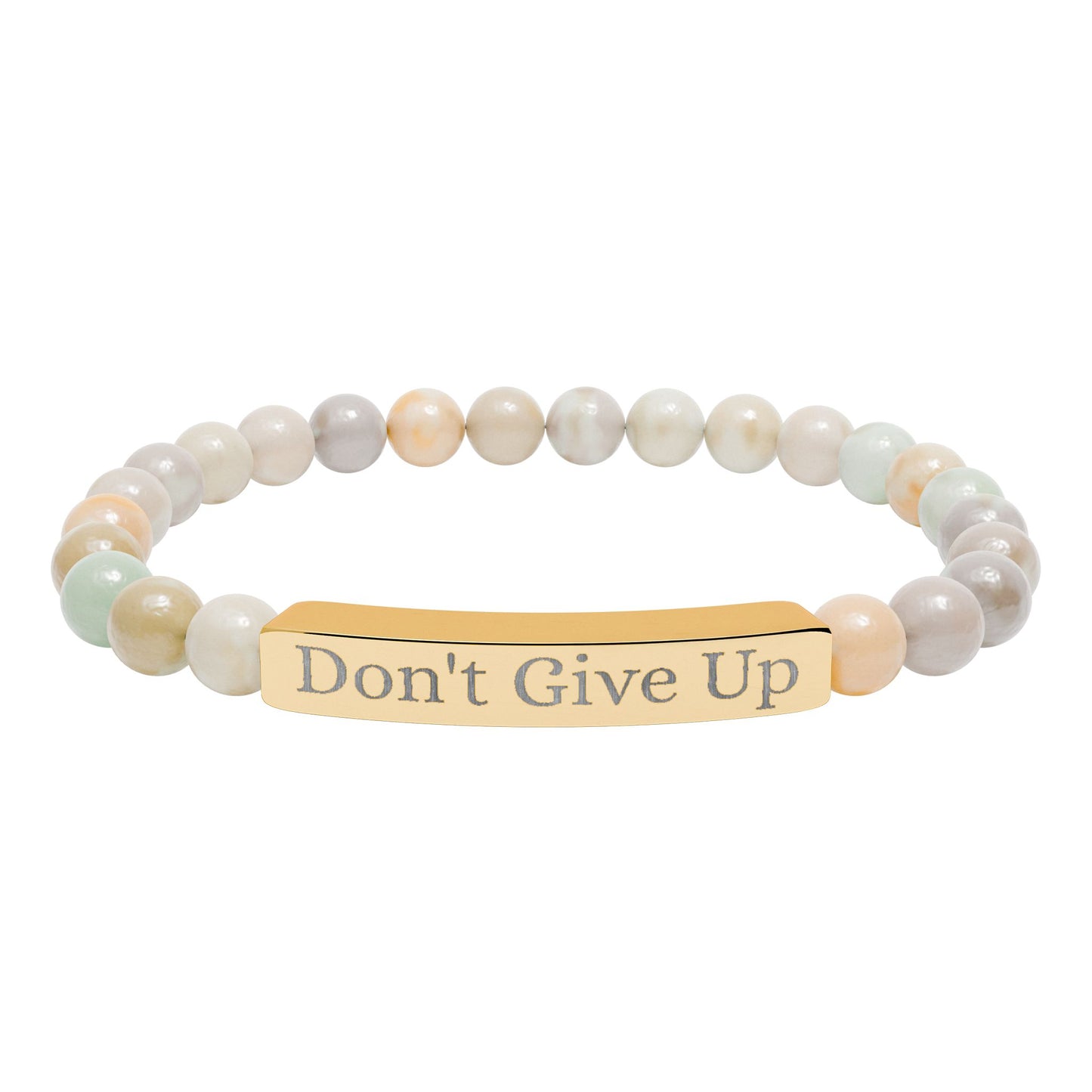 Armband aus Natursteinen mit Gravur