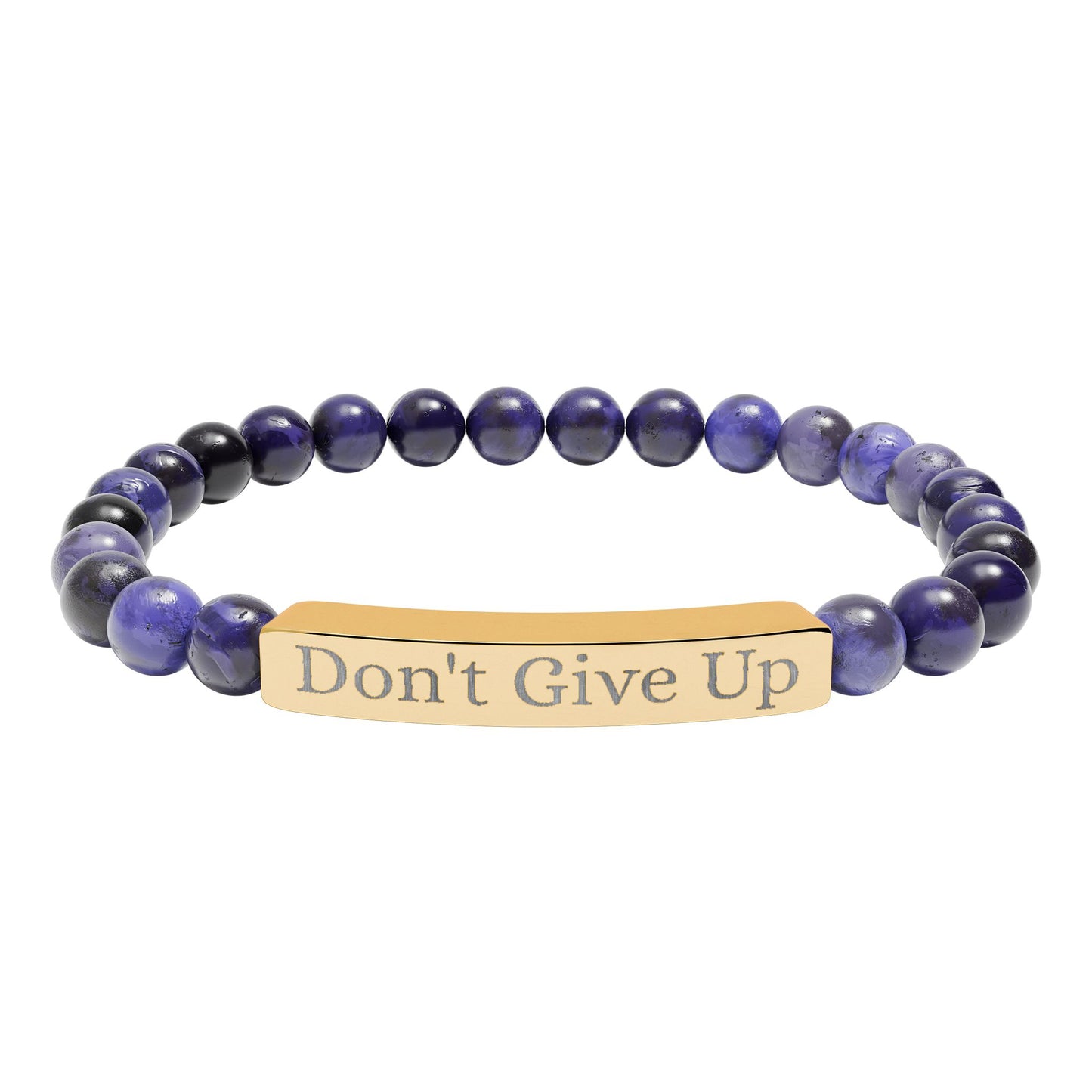 Armband aus Natursteinen mit Gravur