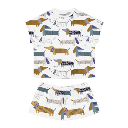Sausage Dog Women's All-Over Print Short Pajama Set