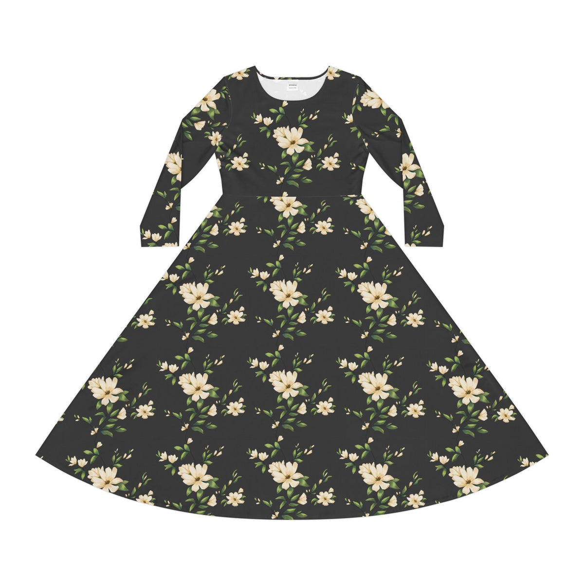 Floral Long-Sleeve Dance Dress
