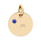 Birthstone Circle Charm (Engraving)