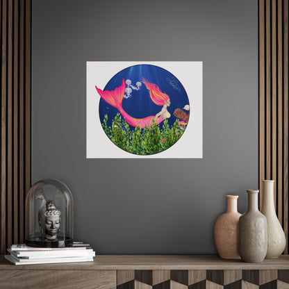 Mermaid Underwater Fantasy Unframed Poster