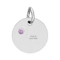 Birthstone Circle Charm (Engraving)
