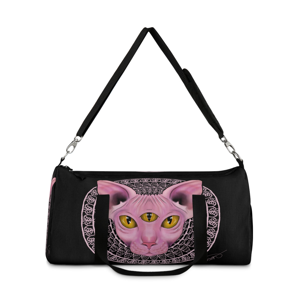 Three-Eyed Cat Duffel Bag