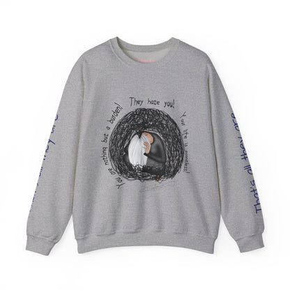 Don't Listen to the Voices Illustrated Crewneck
