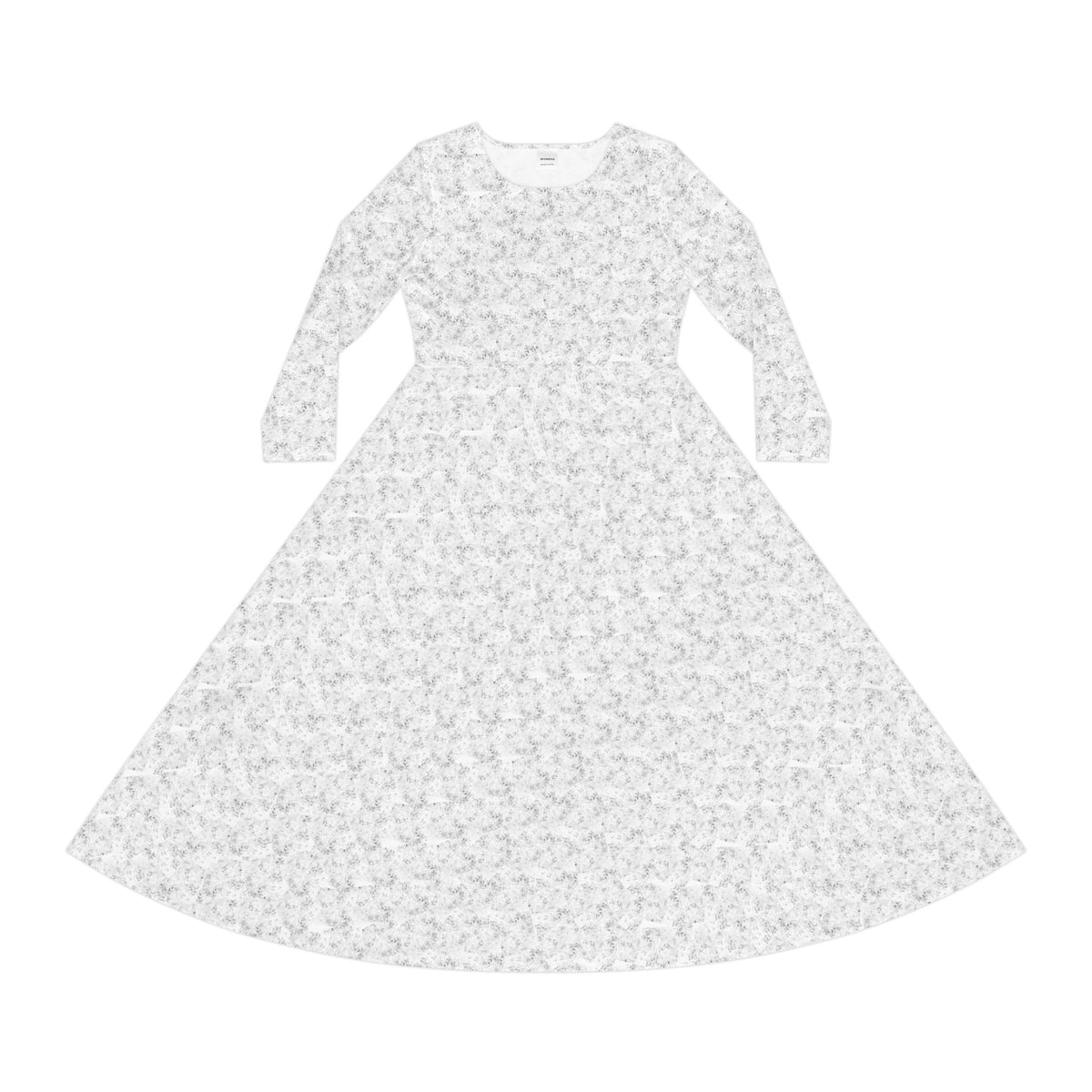 Black Speckle Long-Sleeve Dance Dress