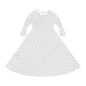 Black Speckle Long-Sleeve Dance Dress
