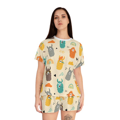 Llama Women's All-Over Print Pajama Set